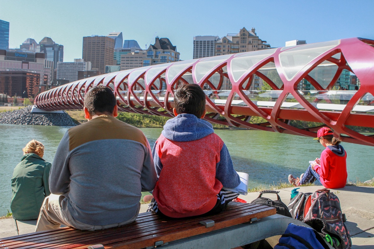 Calgary, Downtown, Peace Bridge, Off-site Activity, Field Trip, Students