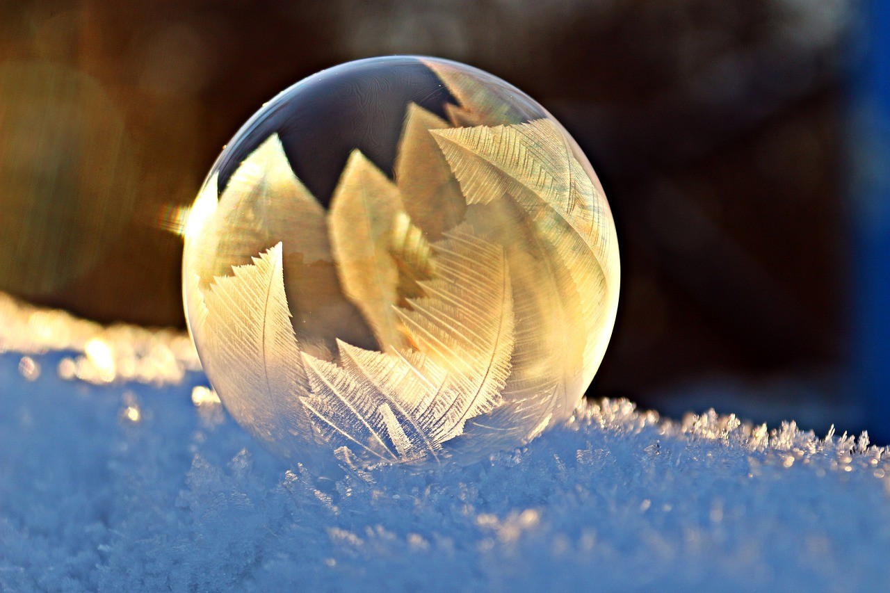 Winter, Crystal, Ice, Cold, November, December, January, February, Soap Bubble